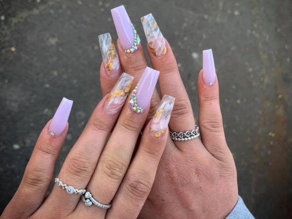 Fullset Permanent Ombre/Glitter